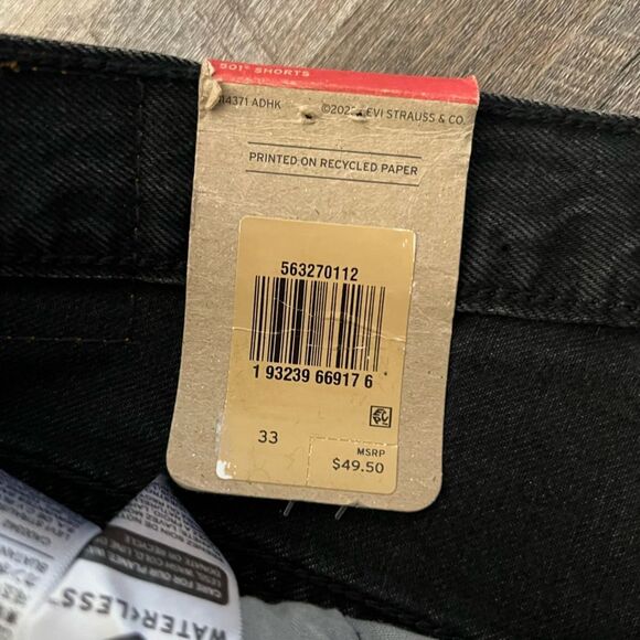 Levi's 501 Original Jean Distressed Shorts-Size 33 - Picture 3 of 8